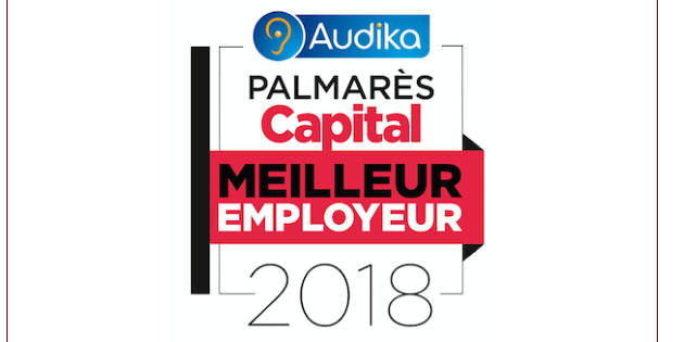 Audika obtient le label « Meilleur employeur 2018 » du magazine Capital