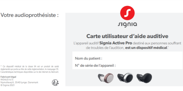 Active Pro : Signia met en place une carte pour ses utilisateurs en cas de contrôle sur la route