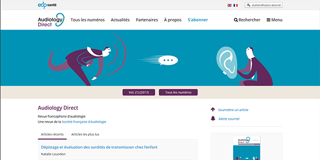 Lancement de la première revue francophone d’audiologie, Audiology Direct Lancement de la première revue francophone d’audiologie, Audiology Direct