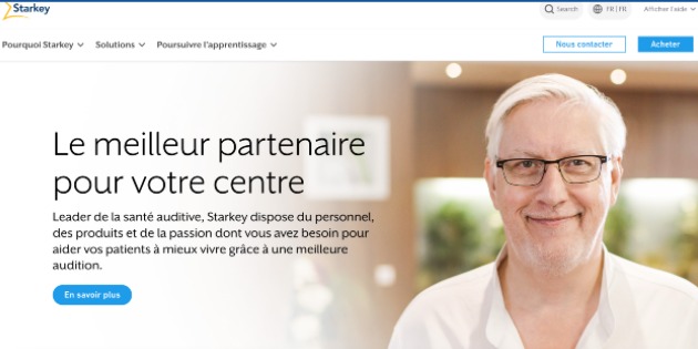 Le site professionnel Starkey se modernise