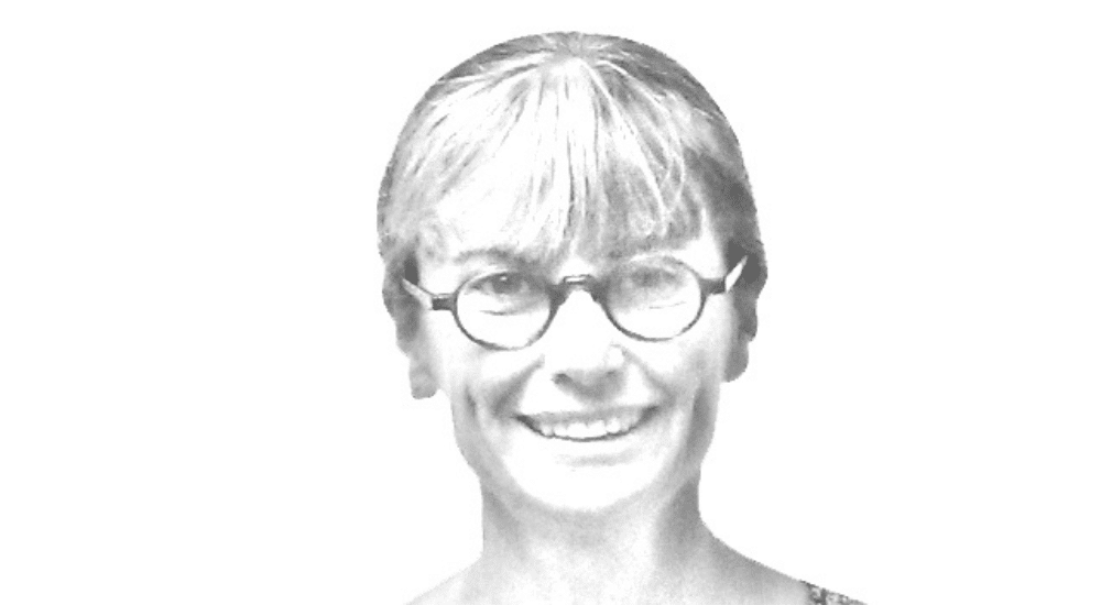 Dessin portrait de Madame Oreille, audioprothésiste indépendante et autrice de billet d'humeur pour le magazine Audio infos