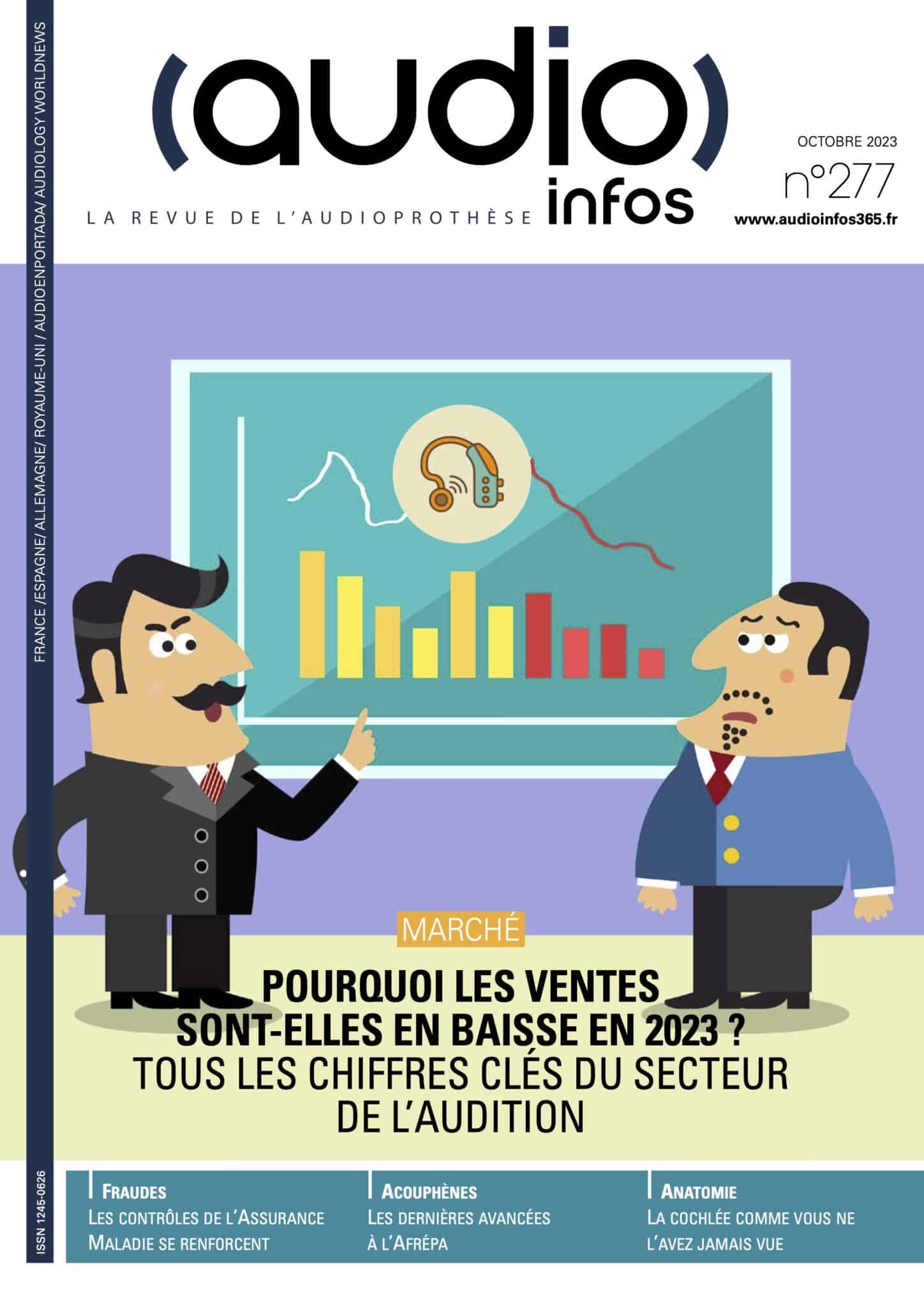 Couverture du magazine Audio infos France n°277 de octobre 2023