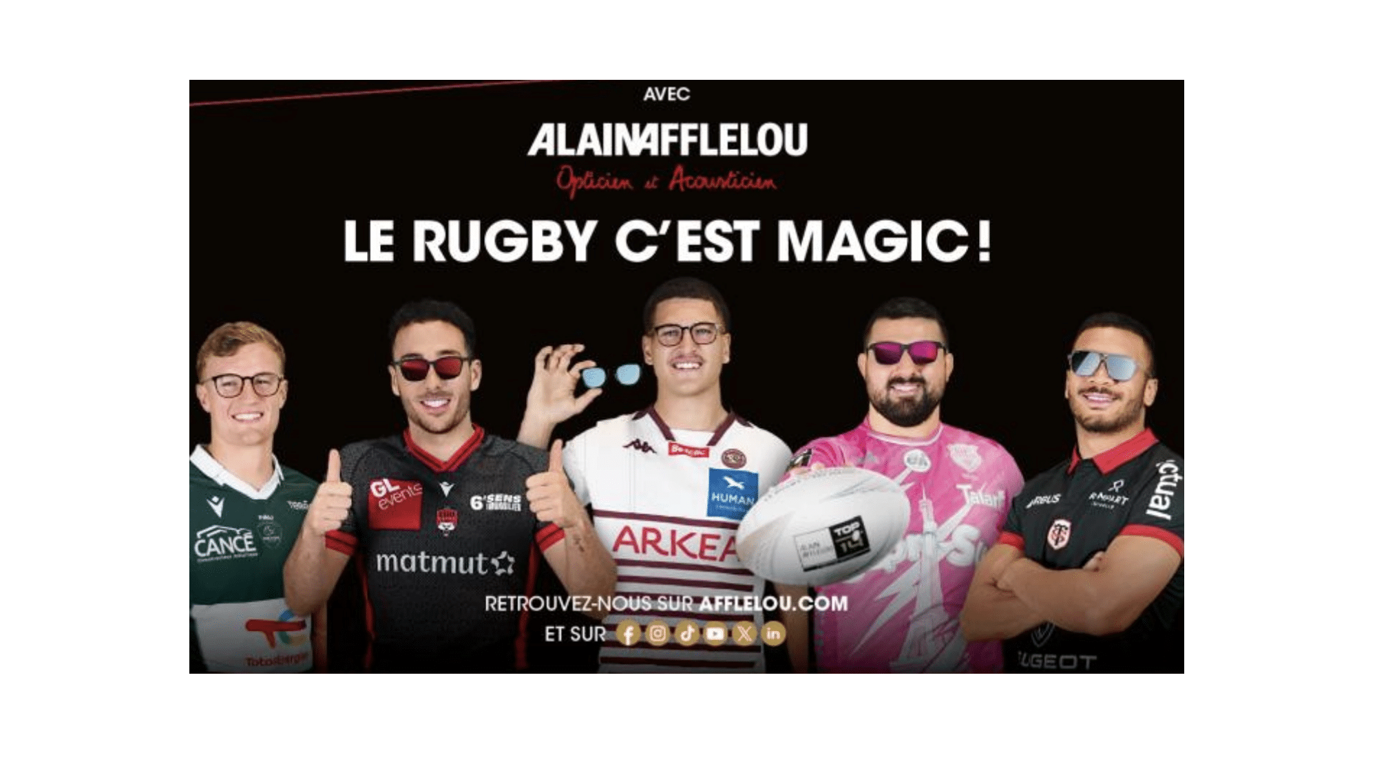 Alain Afflelou, une nouvelle fois partenaire du TOP 14 Extra Tour